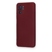 Newface Xiaomi Redmi Note 10 Kılıf Nano içi Kadife Silikon - Bordo