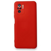 Newface Xiaomi Redmi Note 10 Kılıf Nano içi Kadife  Silikon - Kırmızı