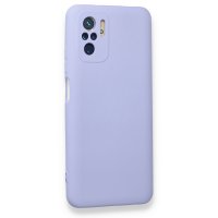 Newface Xiaomi Redmi Note 10 Kılıf Nano içi Kadife Silikon - Lila