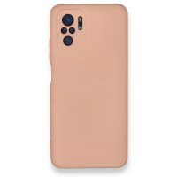 Newface Xiaomi Redmi Note 10 Kılıf Nano içi Kadife  Silikon - Pudra