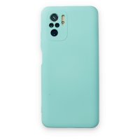 Newface Xiaomi Redmi Note 10 Kılıf Nano içi Kadife  Silikon - Su Yeşili