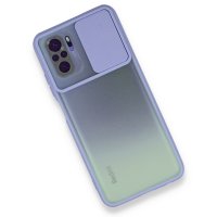 Newface Xiaomi Poco M5s Kılıf Palm Buzlu Kamera Sürgülü Silikon - Lila
