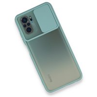 Newface Xiaomi Redmi Note 10 Kılıf Palm Buzlu Kamera Sürgülü Silikon - Turkuaz