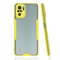 Newface Xiaomi Redmi Note 10 Kılıf Platin Silikon - Sarı