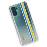 Newface Xiaomi Redmi Note 10 Kılıf Prime Silikon - Mavi-Sarı