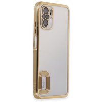Newface Xiaomi Redmi Note 10 Kılıf Slot Silikon - Gold