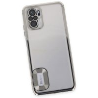 Newface Xiaomi Redmi Note 10 Kılıf Slot Silikon - Gümüş