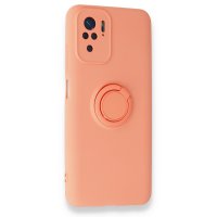 Newface Xiaomi Redmi Note 10 Kılıf Viktor Yüzüklü Silikon - Pudra