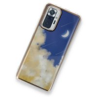 Newface Xiaomi Redmi Note 10 Pro Kılıf Çiçekli Silikon - Lacivert