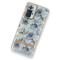 Newface Xiaomi Redmi Note 10 Pro Kılıf Çiçekli Silikon - Lila