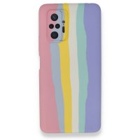 Newface Xiaomi Redmi Note 10 Pro Kılıf Ebruli Lansman Silikon - Pembe-Lila