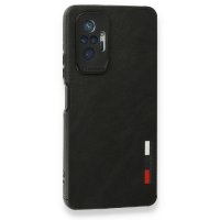 Newface Xiaomi Redmi Note 10 Pro Kılıf Loop Deri Silikon - Siyah