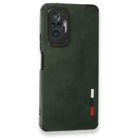 Newface Xiaomi Redmi Note 10 Pro Kılıf Loop Deri Silikon - Yeşil
