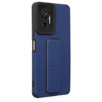 Newface Xiaomi Redmi Note 10 Pro Kılıf Mega Standlı Silikon - Mavi