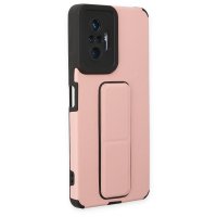 Newface Xiaomi Redmi Note 10 Pro Kılıf Mega Standlı Silikon - Pudra