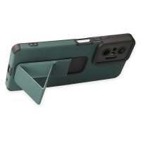 Newface Xiaomi Redmi Note 10 Pro Kılıf Mega Standlı Silikon - Yeşil