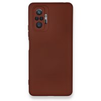 Newface Xiaomi Redmi Note 10 Pro Kılıf Nano içi Kadife  Silikon - Kahverengi