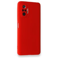 Newface Xiaomi Redmi Note 10 Pro Kılıf Nano içi Kadife Silikon - Kırmızı