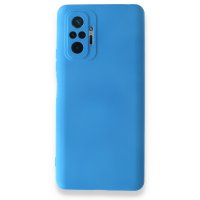 Newface Xiaomi Redmi Note 10 Pro Kılıf Nano içi Kadife  Silikon - Mavi