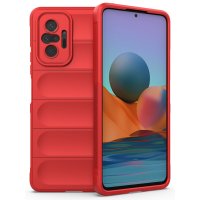 Newface Xiaomi Redmi Note 10 Pro Kılıf Optimum Silikon - Kırmızı