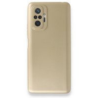 Newface Xiaomi Redmi Note 10 Pro Kılıf First Silikon - Gold