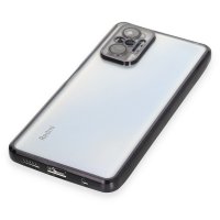 Newface Xiaomi Redmi Note 10 Pro Kılıf Razer Lensli Silikon - Siyah