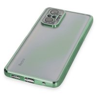 Newface Xiaomi Redmi Note 10 Pro Kılıf Razer Lensli Silikon - Yeşil