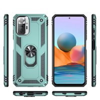 Newface Xiaomi Redmi Note 10 Pro Kılıf Sofya Yüzüklü Silikon Kapak - Yeşil