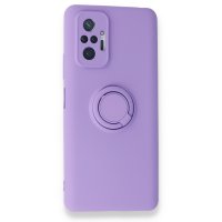 Newface Xiaomi Redmi Note 10 Pro Kılıf Viktor Yüzüklü Silikon - Mor