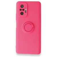 Newface Xiaomi Redmi Note 10 Pro Kılıf Viktor Yüzüklü Silikon - Pembe