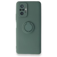 Newface Xiaomi Redmi Note 10 Pro Kılıf Viktor Yüzüklü Silikon - Yeşil