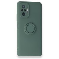 Newface Xiaomi Redmi Note 10 Pro Kılıf Viktor Yüzüklü Silikon - Yeşil