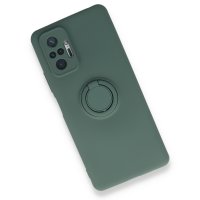 Newface Xiaomi Redmi Note 10 Pro Kılıf Viktor Yüzüklü Silikon - Yeşil
