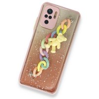 Newface Xiaomi Redmi Note 10S Kılıf Ayıcıklı Silikon - Pembe