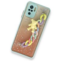 Newface Xiaomi Redmi Note 10S Kılıf Ayıcıklı Silikon - Yeşil