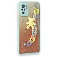 Newface Xiaomi Redmi Note 10S Kılıf Ayıcıklı Silikon - Yeşil