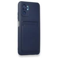 Newface Xiaomi Redmi Note 10S Kılıf Kelvin Kartvizitli Silikon - Lacivert