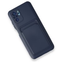 Newface Xiaomi Redmi Note 10S Kılıf Kelvin Kartvizitli Silikon - Lacivert