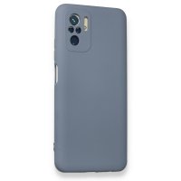 Newface Xiaomi Redmi Note 10S Kılıf Nano içi Kadife Silikon - Gri