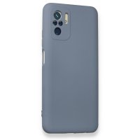 Newface Xiaomi Redmi Note 10S Kılıf Nano içi Kadife  Silikon - Gri