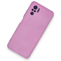 Newface Xiaomi Redmi Note 10S Kılıf Nano içi Kadife Silikon - Pembe