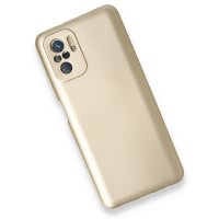 Newface Xiaomi Redmi Note 10S Kılıf First Silikon - Gold
