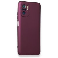 Newface Xiaomi Redmi Note 10S Kılıf First Silikon - Mürdüm
