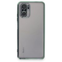 Newface Xiaomi Redmi Note 10S Kılıf Razer Lensli Silikon - Yeşil