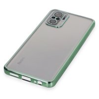 Newface Xiaomi Redmi Note 10S Kılıf Razer Lensli Silikon - Yeşil