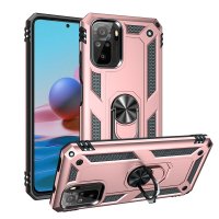 Newface Xiaomi Redmi Note 10S Kılıf Sofya Yüzüklü Silikon Kapak - Rose