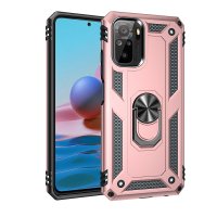 Newface Xiaomi Redmi Note 10S Kılıf Sofya Yüzüklü Silikon Kapak - Rose