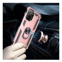 Newface Xiaomi Redmi Note 10S Kılıf Sofya Yüzüklü Silikon Kapak - Rose