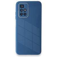 Newface Xiaomi Redmi Note 11 4G Kılıf Glass Kapak - Mavi