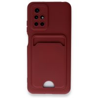 Newface Xiaomi Redmi Note 11 4G Kılıf Kelvin Kartvizitli Silikon - Bordo